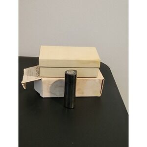 Vintage Halston Red Lipstick Full Unused Silver Plated Case Designer Makeup